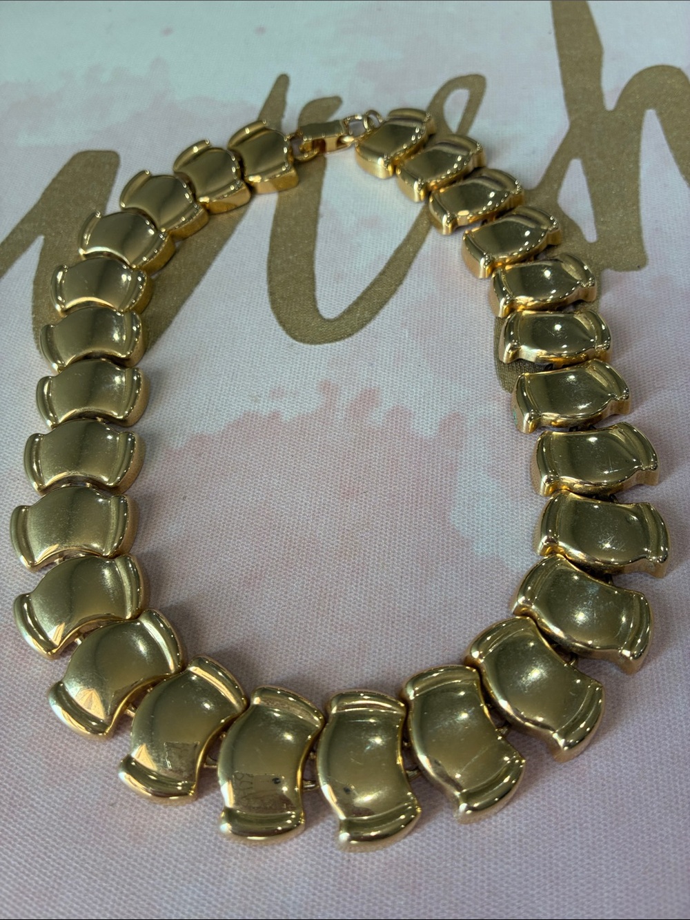 Gold Link Statement Necklace - Women Jewelry